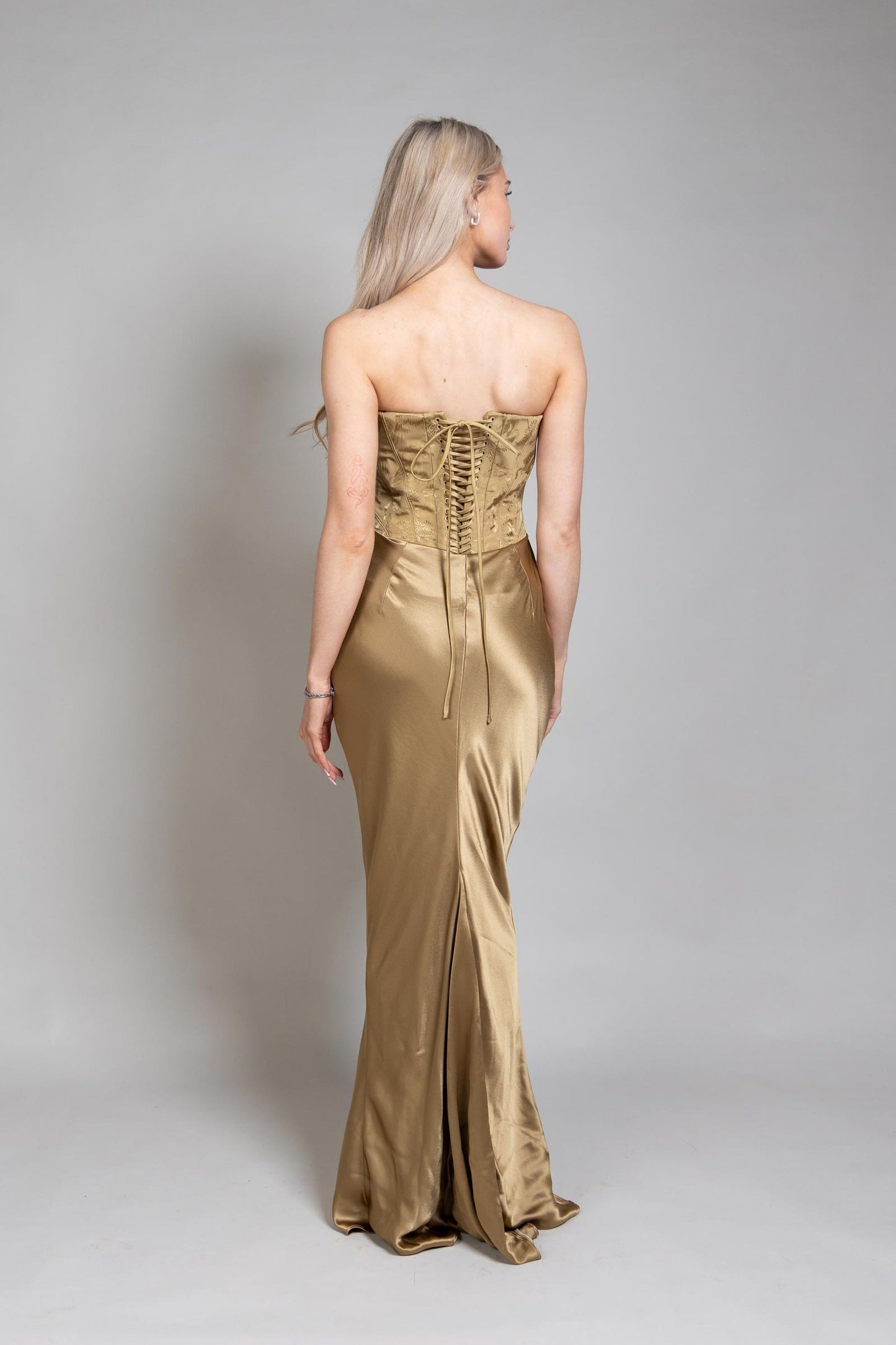 Gold Silk Corset Gown