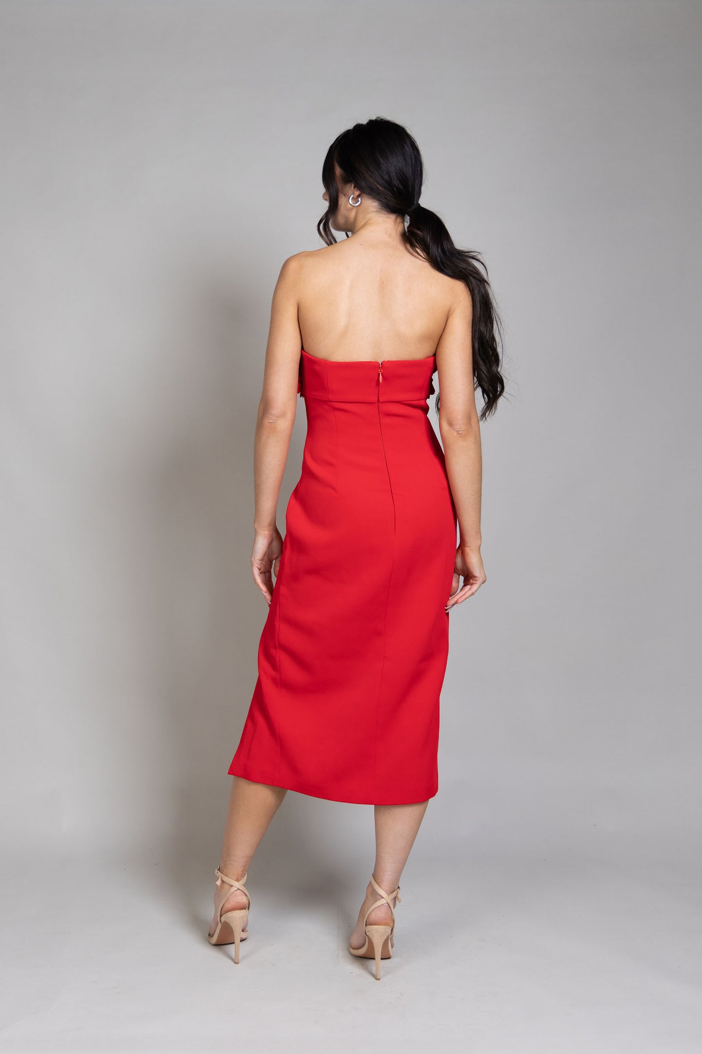 Nadine Merabi – Red Floral Dress