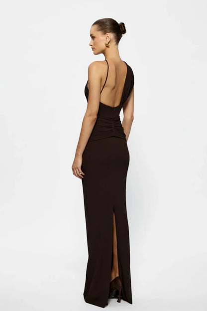 Effie Kats - Greer Gown in Chocolate Brown